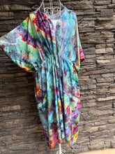 Load image into Gallery viewer, Women’s One Size (fits S-2X best) 100% Rayon Geode Cinched Kimono Duster in ‘Cosmic Eyes’
