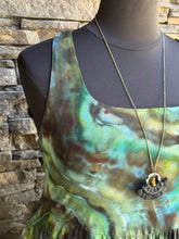 Load image into Gallery viewer, Women’s XXL Geode Square Neck Dress with Pockets in ‘Moss Agate’
