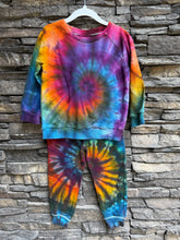 Load image into Gallery viewer, Toddler 2T Burt’s Bees Organic Cotton Rainbow Spiral Sweatsuit
