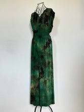 Load image into Gallery viewer, Women’s Medium Reverse Dyed Waist-Defined Shirred Jumpsuit with Pockets in ‘Evergreen’
