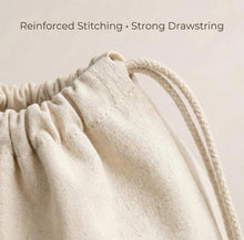 Load image into Gallery viewer, XL 100% Cotton Laundry Tote Bag with Drawstring in ‘Bronzed Jade’ Spiral
