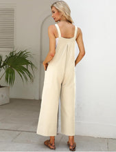 Load image into Gallery viewer, Women’s XL Linen/Cotton Wide Leg Overalls in ‘Wild Thing’
