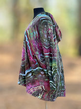 Load image into Gallery viewer, Women’s XS (but runs big—can fits up to a L/XL) Upcycled Athleta Geode Oversized Heavyweight Mantra Hooded Cardigan with Thumbholes &amp; Pockets in ‘Sage Blossom’
