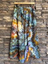 Load image into Gallery viewer, Women’s Small Geode Linen Blend Wide-Leg Split-Hem Flowy Pants with Pockets in ‘Labradorite’
