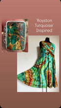 Load image into Gallery viewer, Women’s 3X Geode Ballet Midi Dress with Pockets in ‘Royston Turquoise’
