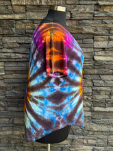Load image into Gallery viewer, Women’s 2XL V-Neck Rayon T-Shirt in ‘Rainbow Spiral’
