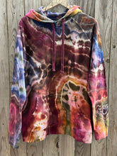 Load image into Gallery viewer, Men’s  XL 100% Cotton Geode Hoodie in ‘Rustic Rainbow’
