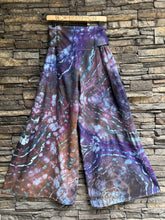 Load image into Gallery viewer, Women’s Medium Geode Tiered Flared Leg Palazzo Pants with Tie in ‘Galaxy Drift’
