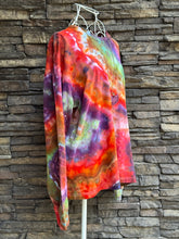 Load image into Gallery viewer, Women’s Medium Men’s Small Oversized Fit Long Sleeved Geode T-Shirt in ‘Christmas Rainbow’
