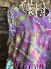 Load image into Gallery viewer, Women’s Medium Geode 100% Cotton Gauze Sleeveless Tiered Dress with Pockets in ‘Avalon’
