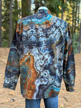 Load image into Gallery viewer, Custom Reverse Geode Long Sleeved Button Up Shirt in ‘Midnight Jasper’ for Bill

