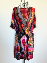 Load image into Gallery viewer, Women’s Large Geode Kimono Style Dress in ‘Fire On The Mountain’
