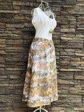 Load image into Gallery viewer, Women’s XS Linen/Rayon Button Front Midi Skirt with Pockets in ‘Pewter’ Twist
