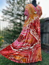 Load image into Gallery viewer, Women’s XXL Geode Surplice Maxi Dress in ‘Saffron Rose’
