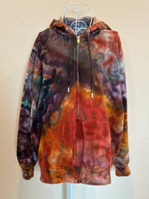 Load image into Gallery viewer, Women’s Medium Geode Oversized Fit Zip Up Hoodie in ‘Lava Flows’
