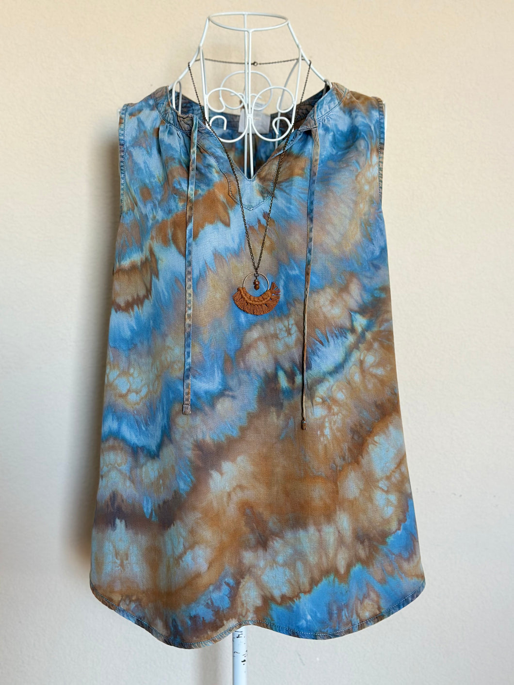 Women’s Medium Chambray Tank Top in ‘Blue Gray Twist’