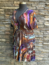 Load image into Gallery viewer, Custom Reverse Geode Kimono Style Dress in ‘Dark Star’ for Cecilia
