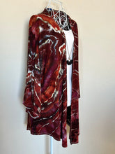 Load image into Gallery viewer, Women’s Large Geode Bell Sleeve Kimono in Bordeaux Rust’
