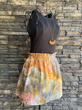 Load image into Gallery viewer, Women’s Large Geode Crinkle Gauze Ruffle Waist Mini Skort in ‘Charred Redwood’
