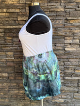 Load image into Gallery viewer, Women’s XL Geode Crinkle Gauze Ruffle Waist Mini Skort in ‘Enchanted Forest’
