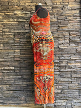 Load image into Gallery viewer, Women’s XL Reverse Geode Sleeveless Wide-Leg Ribbed Jumpsuit with Pockets in ‘Rusted Root’
