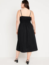 Load image into Gallery viewer, Women’s XL Reverse Geode Spaghetti Strap Midi Dress with Pockets in ‘Sunset in Waikiki’
