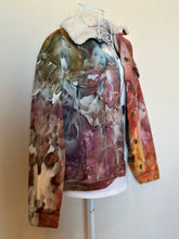 Load image into Gallery viewer, Custom Ice Dyed Sherpa Lined Jacket in ‘Rustic Rainbow’
