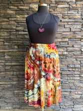 Load image into Gallery viewer, Women’s Large Geode Midi Skirt with Pockets in ‘Rustic Rainbow’
