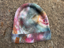 Load image into Gallery viewer, Unisex Geode Rib-Knit Cuffed Beanie in ‘Pinot Sage &amp; Teal’
