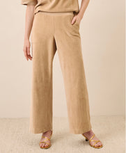 Load image into Gallery viewer, Women’s Medium Upcycled Pact Organic Cotton Velour Wide Leg Pants with Pockets in ‘Wild Thing’
