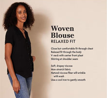 Load image into Gallery viewer, Women’s Medium Geode Woven 100% Viscose Button Up Blouse Top in ‘Turkey Tail Mushroom’
