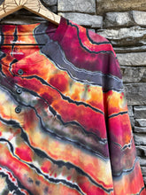 Load image into Gallery viewer, Custom Reverse Geode Henley in ‘Fire on the Mountain’ for Bill
