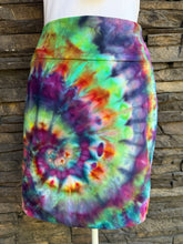 Load image into Gallery viewer, Women’s Large Bodycon Mini Skirt in ‘Cosmic Eyes’ Spiral
