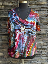 Load image into Gallery viewer, Women’s XXL Luxe Geode V-Neck T-Shirt in ‘Merlot Moon’
