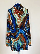 Load image into Gallery viewer, Women’s Small/Medium Geode Open Front Cardigan with Pockets in ‘Azurite’
