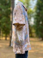 Load image into Gallery viewer, Men’s 3X Geode Flax/Cotton Button Up Short Sleeved Shirt in ‘Blue Gray’

