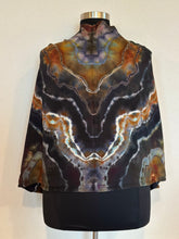 Load image into Gallery viewer, Reverse Geode Cotton Infinity Scarf inspired ‘Midnight Jasper’
