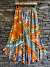 Load image into Gallery viewer, Women’s Small (fit like a large) 100% Rayon Geode Flounce Pull-on Pants in ‘Sunset Canyon’
