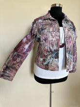 Load image into Gallery viewer, Women’s XL Ice Dyed Denim Jacket in ‘Brushed Steel’
