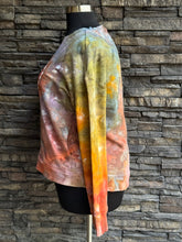Load image into Gallery viewer, Women’s XL Heart Pullover Sweatshirt with Pockets &amp; Thumbholes in ‘Rustic Rainbow’
