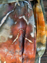 Load image into Gallery viewer, Women’s XS (can fit a small, too) Geode Button Front Jumpsuit with Tie in ‘Nutmeg &amp; Marine’
