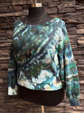 Load image into Gallery viewer, Custom Off Shoulder Sweatshirt in ‘Moss Agate’ for Ashley
