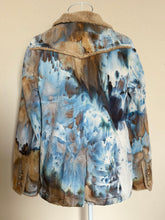 Load image into Gallery viewer, Women’s Medium Upcycled Sherpa Lined Corduroy Jacket in ‘Blue Gray’
