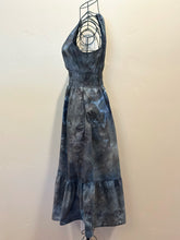 Load image into Gallery viewer, Women’s Small Scrunched Geode Halter Style Dress with Pockets in ‘Raven’
