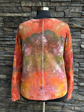 Load image into Gallery viewer, Women’s XXL (can fit an XL, too) Heart Pullover Sweatshirt with Thumbholes &amp; Pockets in ‘Rustic Rainbow’
