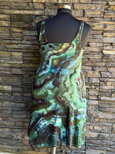 Load image into Gallery viewer, Women’s XXL Geode Square Neck Dress with Pockets in ‘Moss Agate’
