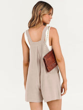 Load image into Gallery viewer, Women’s XL Geode Rayon/Linen Overall Romper Shorts in ‘Rustic Rainbow’
