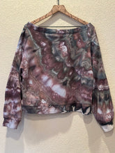 Load image into Gallery viewer, Women’s Medium (fits like a large) Off Shoulder Sweatshirt in ‘The Dark Side’
