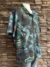 Load image into Gallery viewer, Custom Reverse Geode Button Up Shirt in ‘Moss Agate’ for Tonya
