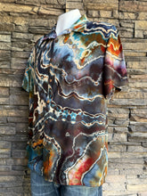 Load image into Gallery viewer, Custom Reverse Geode Button Up Shirt in ‘Midnight Jasper’ for Gena
